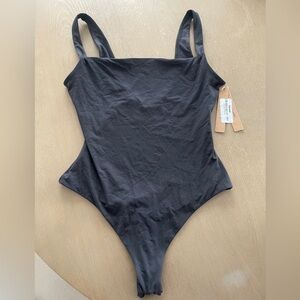 SKIMS Small Fits Everybody Square Neck Bodysuit in Onyx